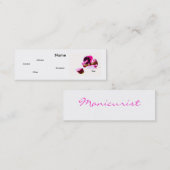 ピンク色のマニキュラー スキニー名刺 (正面/裏面)