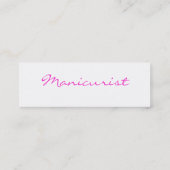 ピンク色のマニキュラー スキニー名刺 (裏面)