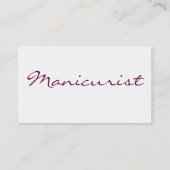 ピンク色のマニキュラー 名刺 (裏面)