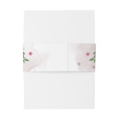 ピンク色のマブーバーガンディ結婚グリーン 招待状ベリーバンド (裏面例)