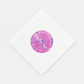 ピンク色のマーブル スタンダードランチョンナプキン (角)