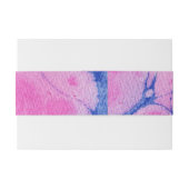 ピンク色のマーブル 招待状ベリーバンド (裏面例)