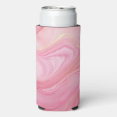 ピンク色のマーリング付き背景 スリム缶クーラー (Seltzer裏面)