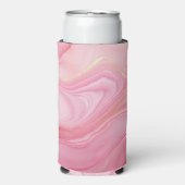 ピンク色のマーリング付き背景 スリム缶クーラー (Seltzer正面)