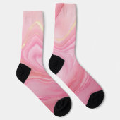 ピンク色のマーリング付き背景 ソックス (右)