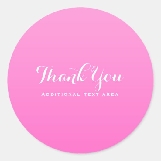 ピンク色のミニマシンプルリズムのシモダンェードカスタム ラウンドシール (正面)