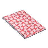 ピンク色のミニマルなタイル ノートブック (右側)