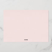ピンク色のミニマルな花母の日 箔シーズンカード (裏面)
