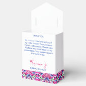 ピンク色のメキシコのタイルブライダルシャワー フェイバーボックス (オープン)