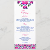 ピンク色のメキシコのタラベラのタイル メニュー (正面)