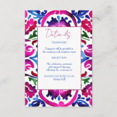 ピンク色のメキシコのタラベラ結婚タイルの詳細 エンクロージャーカード (正面)