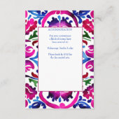 ピンク色のメキシコのタラベラ結婚タイルの詳細 エンクロージャーカード (裏面)