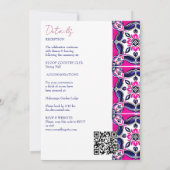ピンク色のメキシコ結婚ンタイル 招待状 (裏面)