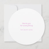 ピンク色のモダンフローラサンキューカード サンキューカード (裏面)