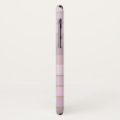 ピンク色のモノグラムストライプのシパーソナライズされたェーズ Case-Mate iPhoneケース (裏面/左)