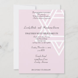 ピンク色のユダヤ人のダビデの星 招待状