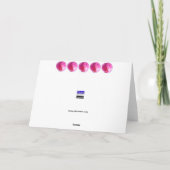 ピンク色のユリ カード (裏面)