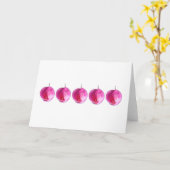 ピンク色のユリ カード (黄色い花)