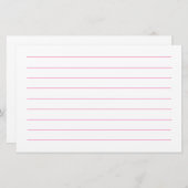 ピンク色のライン白いプレーンエレガントキュイカラフルー 便箋 (正面/裏面)