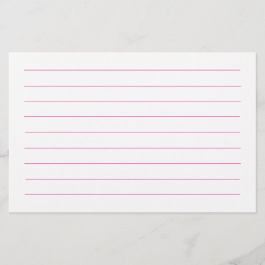 ピンク色のライン白いプレーンエレガントキュイカラフルー 便箋 (正面)
