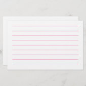 ピンク色のライン白いプレーンエレガントキュイカラフルー 便箋 (正面/裏面)