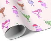 ピンク色のラッピング紙 ラッピングペーパー (ロールコーナー)