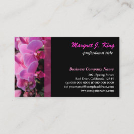 ピンク色のラン 名刺