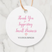 ピンク色のラヴ引用文デザイン手作り フェイバータグ (裏面)