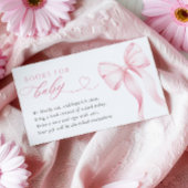 ピンク色のリボン本(ベビーエンクロージャカード用) エンクロージャーカード