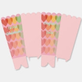 ピンク色のレインボーカラフルハートパタモダンーン フェイバーボックス (見開き)