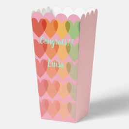 ピンク色のレインボーカラフルハートパタモダンーン フェイバーボックス