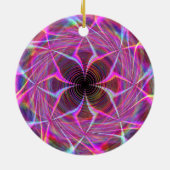 ピンク色のレインボースパイラル2 セラミックオーナメント (裏面)
