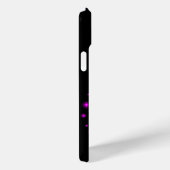 ピンク色のレインボーハートと星の黒 Case-Mate iPhoneケース (裏面 / 右)