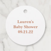 ピンク色のレインボーベビーシャワーガール フェイバータグ (裏面)