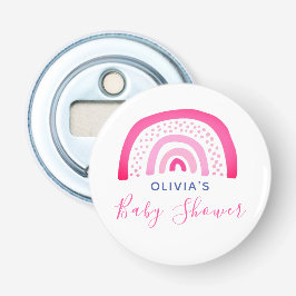 ピンク色のレインボーベビーシャワー 栓抜き