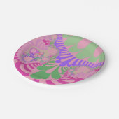 ピンク色のレインボーモダン ペーパープレート (アングル)