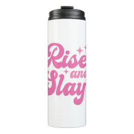 ピンク色のレトロなライズとスレー タンブラー