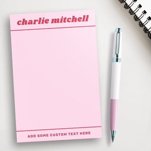 ピンク色のレトロ名 ポストイット