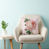 ピンク色のローズオンピンクエレガントリバーシブルヴィンテージ クッション (椅子)