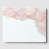 ピンク色のローズ結婚クォーツ ゲストブック (裏面)