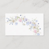 ピンク色のワイルドフラワージェンダーが本をベビー エンクロージャーカード (裏面)