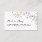 ピンク色のワイルドフラワージェンダーが本をベビー エンクロージャーカード (正面)