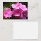 ピンク色のヴィオレットAfricaine Saintpauliaの花 ノートカード (正面/裏面)