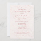 ピンク色の一つのリースを愛する追悼式 (裏面)