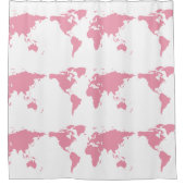 ピンク色の世界ガーリーの浴室 シャワーカーテン (正面)