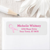 ピンク色の乳がんリボン ラベル (インサイチュ)