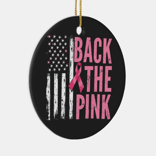 ピンク色の乳がん認知月間を過ごす セラミックオーナメント (右)