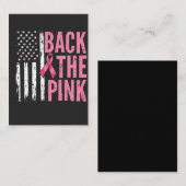 ピンク色の乳がん認知月間を過ごす ノートカード (正面/裏面)