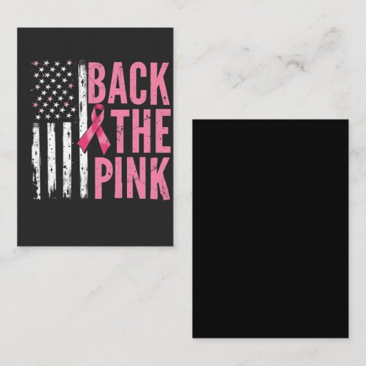 ピンク色の乳がん認知月間を過ごす ノートカード (正面/裏面)