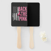 ピンク色の乳がん認知月間を過ごす ハンドファン (正面&裏面)